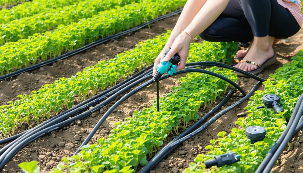 efficient drip irrigation setup