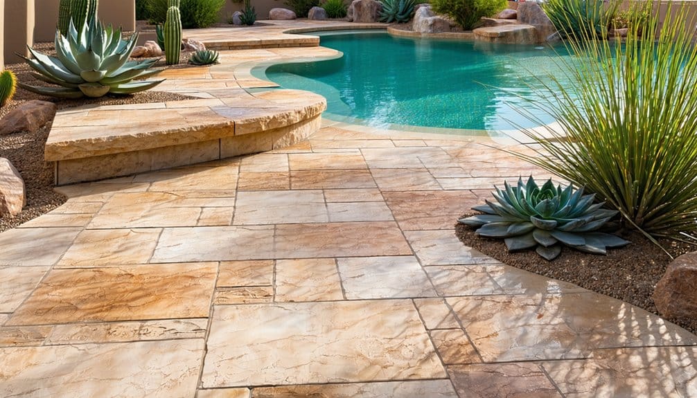 elegant stamped concrete pavers