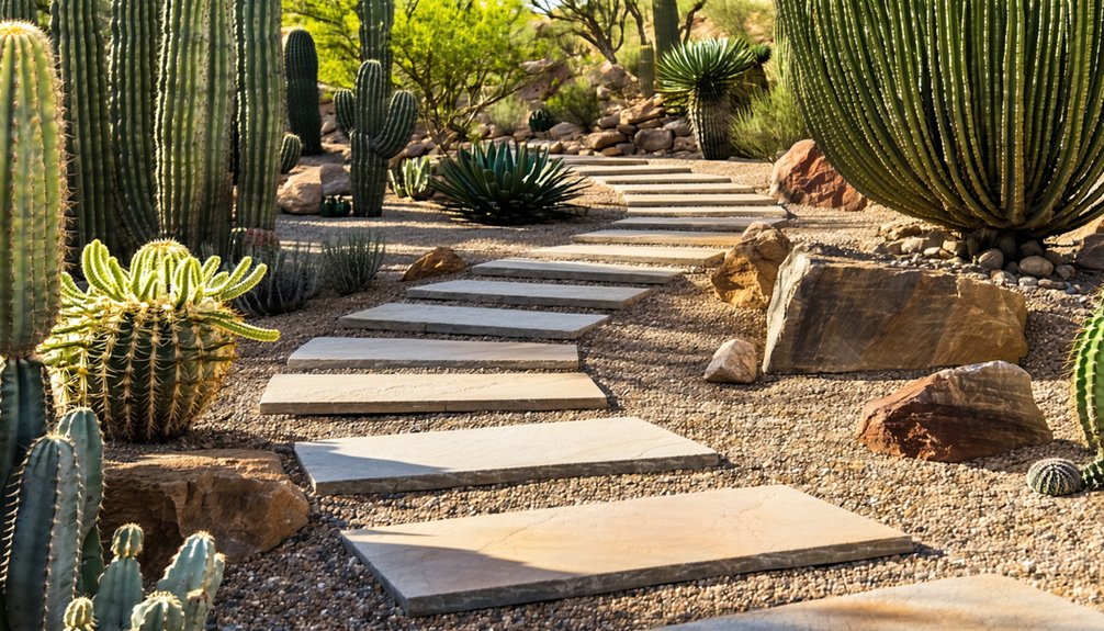 natural stone desert hardscaping