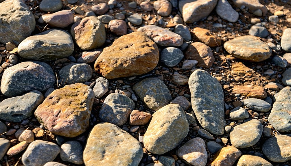 river rock enhances landscapes
