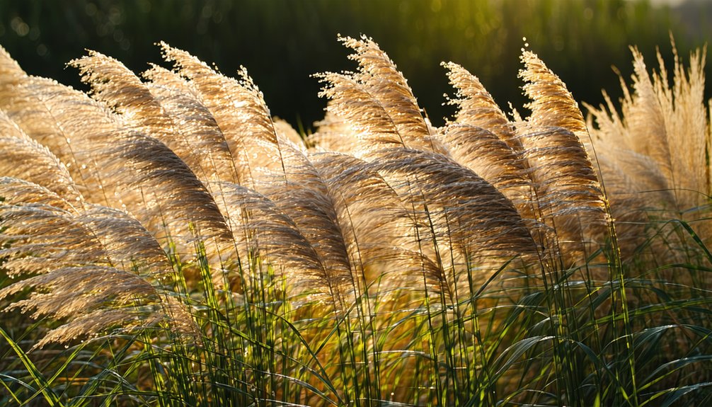 textured colorful drought tolerant grasses