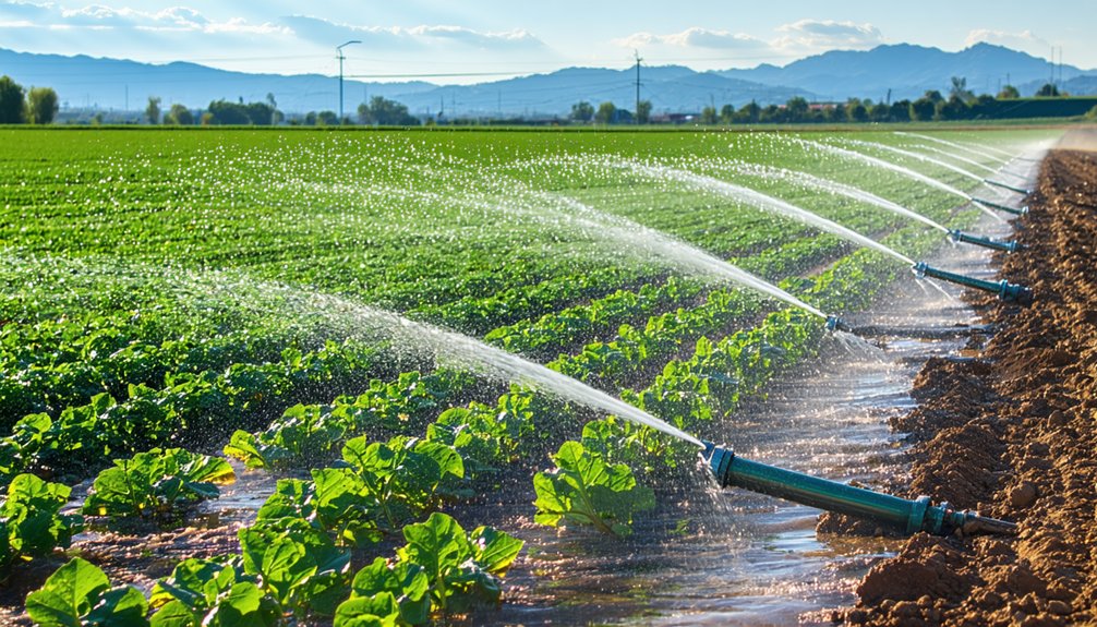 efficient sprinkler irrigation network