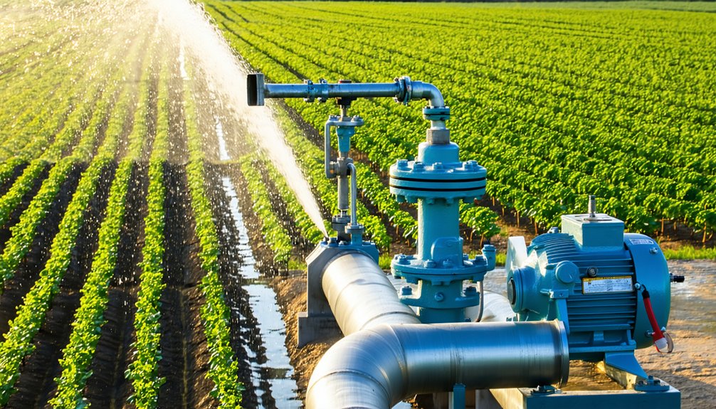irrigation pump setup elements