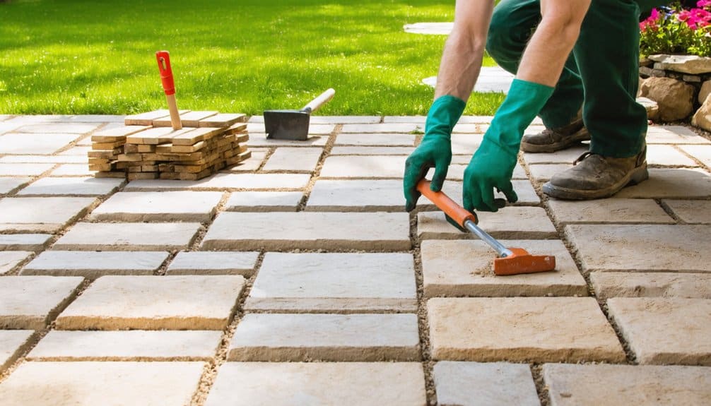 backyard diy patio installation
