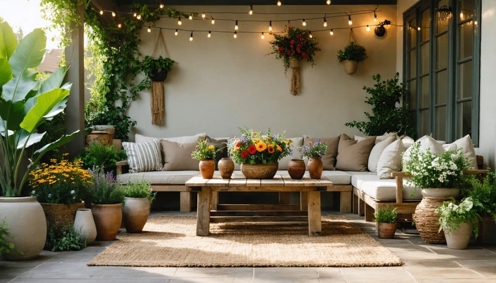patio furnishing and decoration